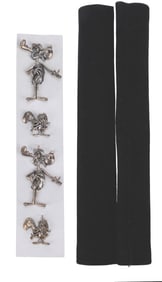 A Set of Rocky and Bullwinkle Charms and Tie Tacks.