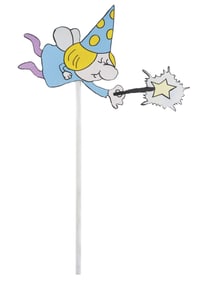 A “Fractured Fairy Tales" Fairy Lawn Decoration.
