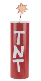 A Cartoon Stick of Dynamite Sculpture.