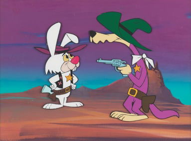 A Ricochet Rabbit and Droop-a-Long Production Cel and Background.