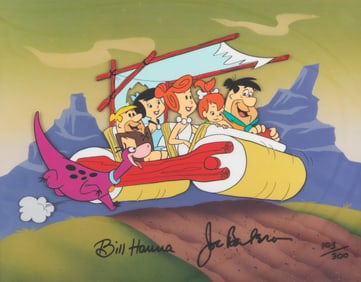 A Hanna-Barbera Signed Flintstones Cel.