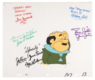 A Multi-Signed Mr. Spacely “The Jetsons" Production Cel.