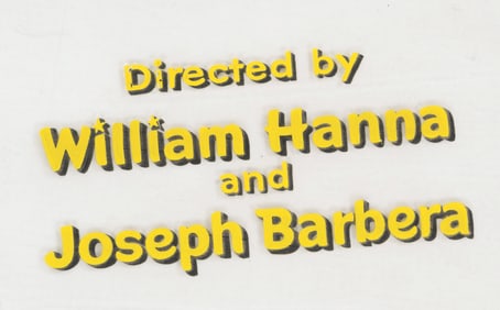 A Pair of Glass Hanna-Barbera and Fred Quimby Opening Title Plates.
