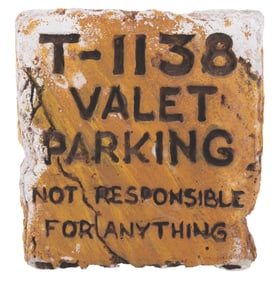 A "Flintstones" T-1138 Valet Parking Sign Prop.