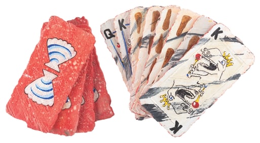 A Collection of "The Flintstones" Red Playing Card Props.