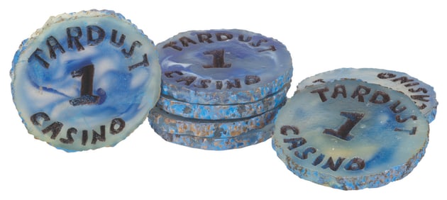 A Collection of "Flintstones" $1 Tardust Casino Chips.