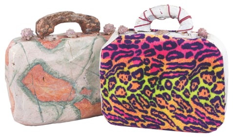 A Pair of "Flintstones" Suitcase Props.