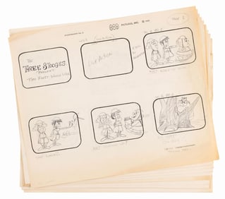 “The New 3 Stooges" Pilot Episode Storyboard Pages.