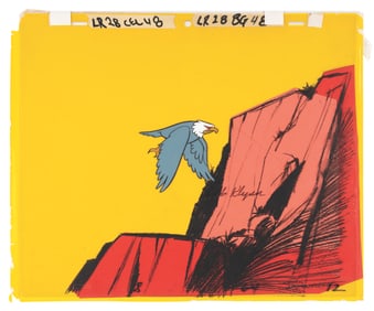 A “The Lone Ranger" Signed Cel with Original Background.