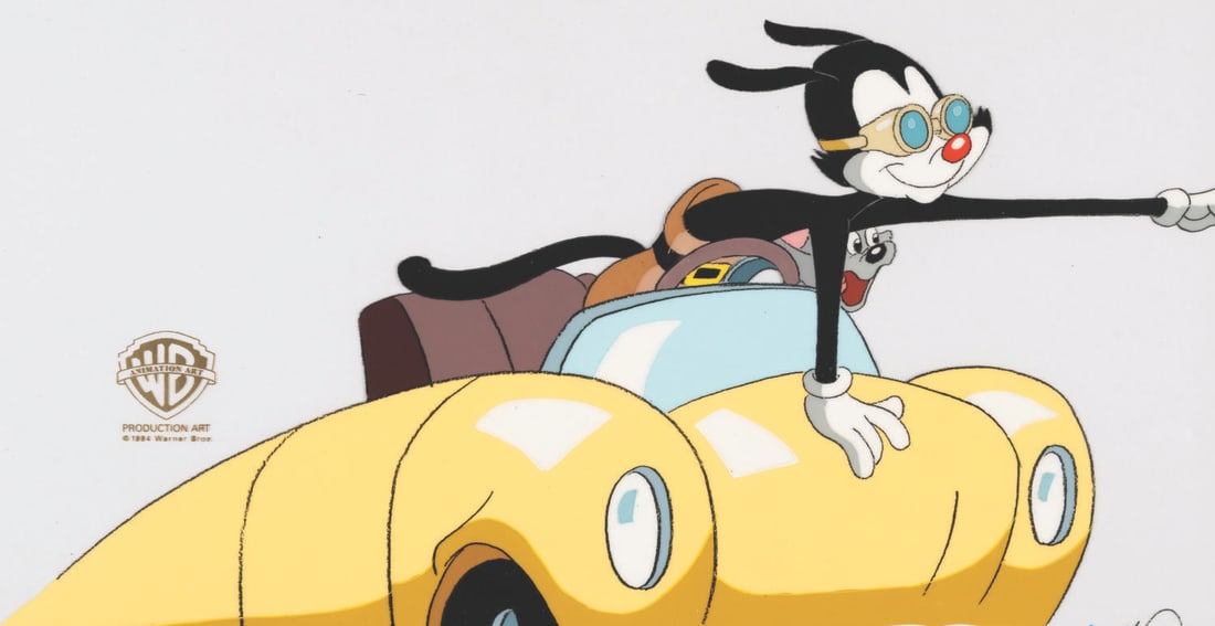 An “Animaniacs" Yakko Production Cel.: (Warner Bros., 1993) An original production cel of Yakko from the “Animaniacs” season 1 episode “Nothing But the Tooth.” Measuring 10.5” x 12.5” with an image size of 6.5&r