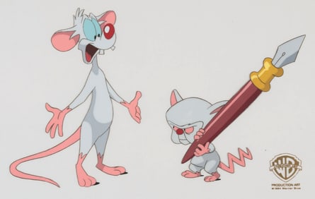 An “Animaniacs" Pinky and the Brain Cel.