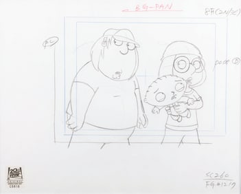A “Family Guy" Layout Drawing.