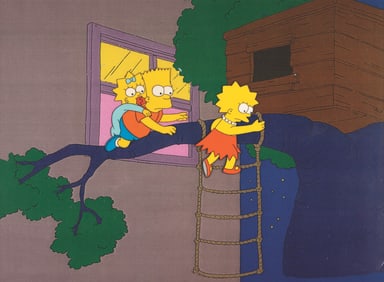 A Simpsons First Season Maggie, Bart, and Lisa Cel.