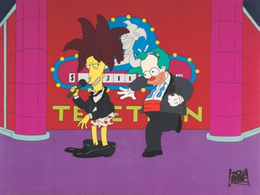 A Simpsons Krusty and Sideshow Bob Cel.