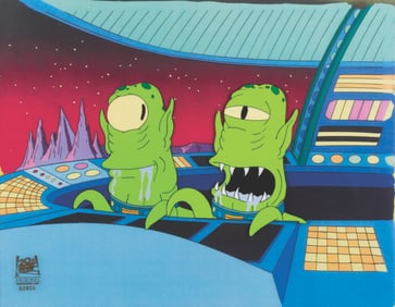 A “Treehouse of Horror VIII" Simpsons Production Cel.