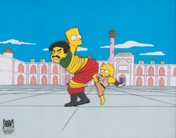 A “Treehouse of Horror X" Production Cel and Drawing.