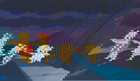 A Simpsons “Treehouse of Horror XII" Cel.