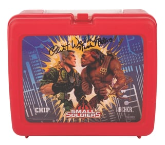 A Signed "Small Soldiers" Lunchbox & Thermos.
