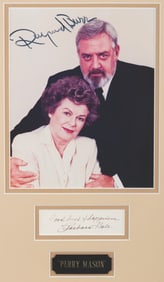 Raymond Burr & Barbara Hale Signatures.