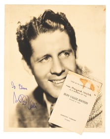 A Rudy Vallee Signed Photo and Fan Club Card.