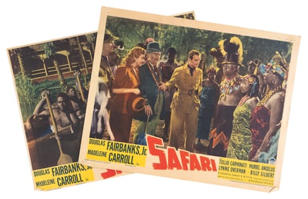 A Pair of "Safari" Lobby Cards.