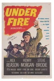 A Signed "Under Fire" Original Release One-Sheet.