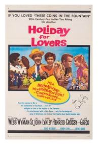 A "Holiday for Lovers" Signed One-Sheet Poster.