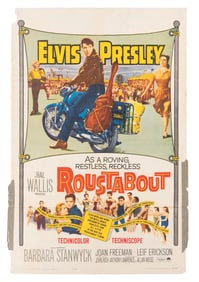 A "Roustabout" Starring Elvis Presley One-Sheet Poster.
