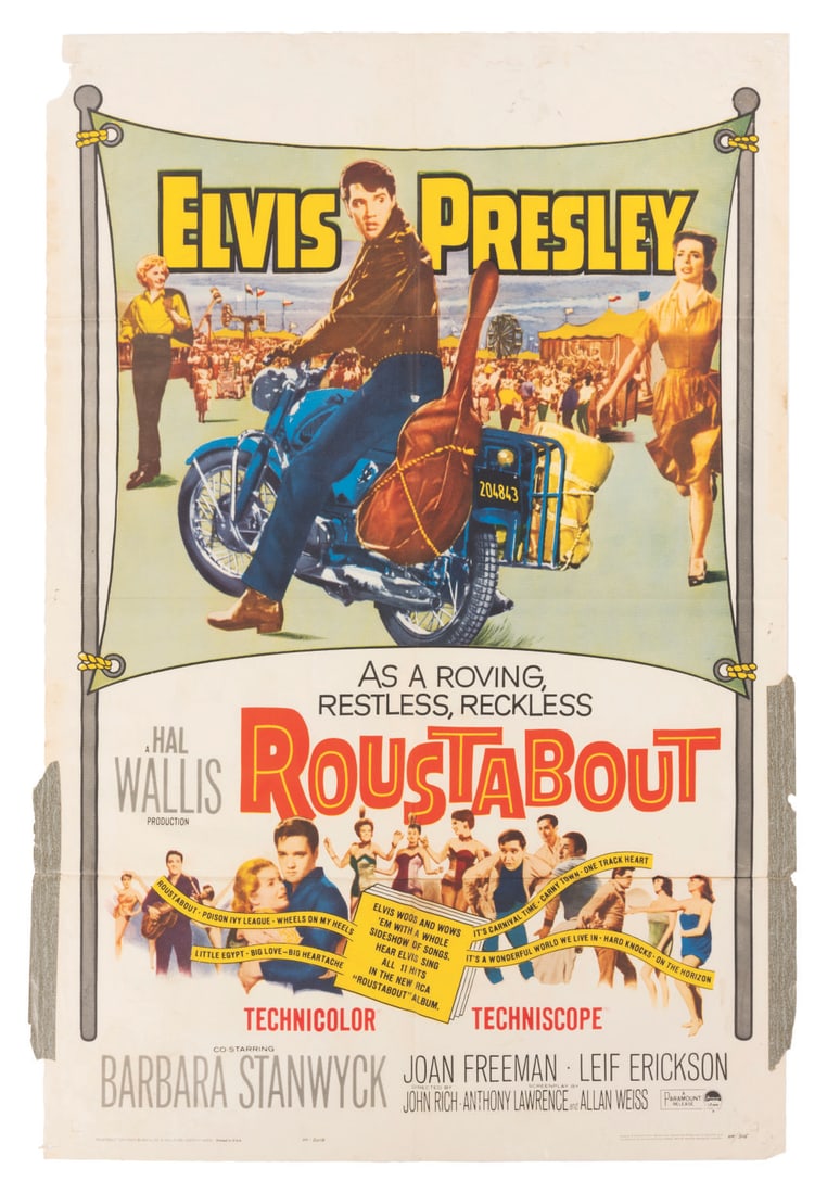 A "Roustabout" Starring Elvis Presley One-Sheet Poster. (1 of 1)