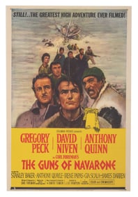 A 1966 "The Guns of Navarone" Re-Release Poster.
