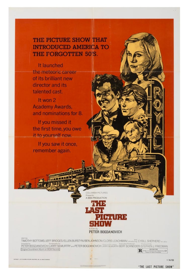 A "The Last Picture Show" Re-Release One-Sheet Poster. (1 of 1)