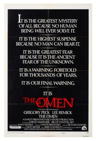 A "The Omen" One-Sheet Poster.