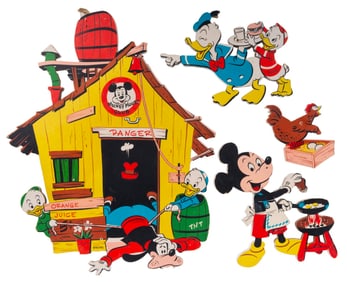A Set of Mickey Mouse Club Character Decorative Pieces.