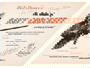 A "The Ballad of Davy Crockett" Multi-Signed Songbook.
