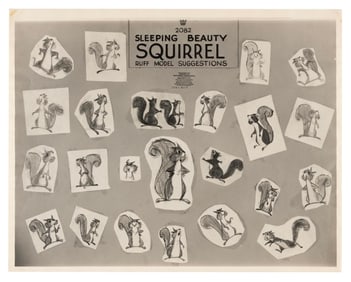 A “Sleeping Beauty” Squirrel Photostat Model Sheet.