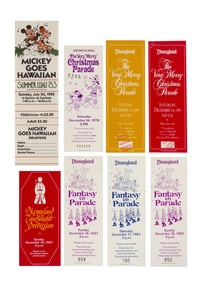 A Collection of 8 Disneyland Special Event Tickets.
