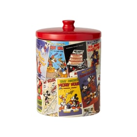 A Mickey Mouse Collage Cookie Jar by Enesco.