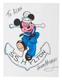 An Al Konetzni Hand-Colored Mickey Mouse Xerox.