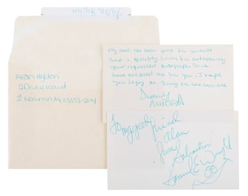A Samuel E. Wright Signed Index Card.