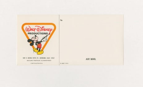 A Set of Early Walt Disney Studio Mailing Labels.