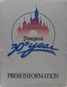A Disneyland's 30th Anniversary Press Kit Folder.