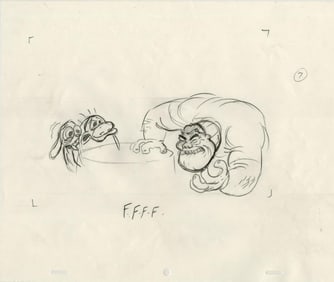 A Ren and Stimpy Fire Dogs 2 Development Drawing.