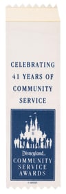 A Disneyland Community Service Awards Ribbon.