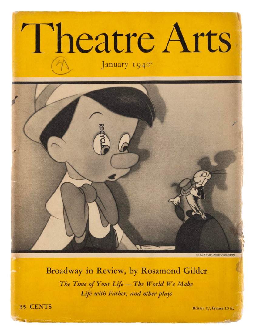 A Pinocchio January 1940 Theatre Arts Magazine. (1 of 4)