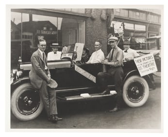 A Photo of Walt Disney Promoting Laugh-O-Gram Films.