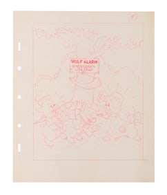 A “Three Little Wolves" Picture Book Production Drawing.