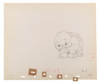 A "Mickey's Elephant" Original Production Drawing.