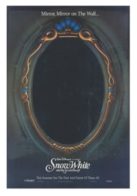 A "Snow White and the Seven Dwarfs" Re-Release Mirror Poster.