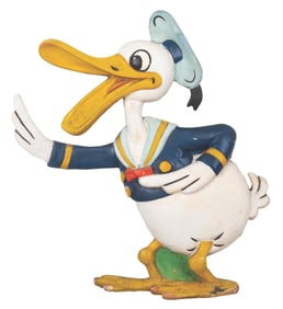 An Old King Cole Donald Duck Display.
