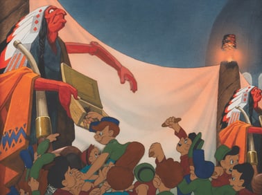 A "Pinocchio" Original Multi-Layer Cel and Background.